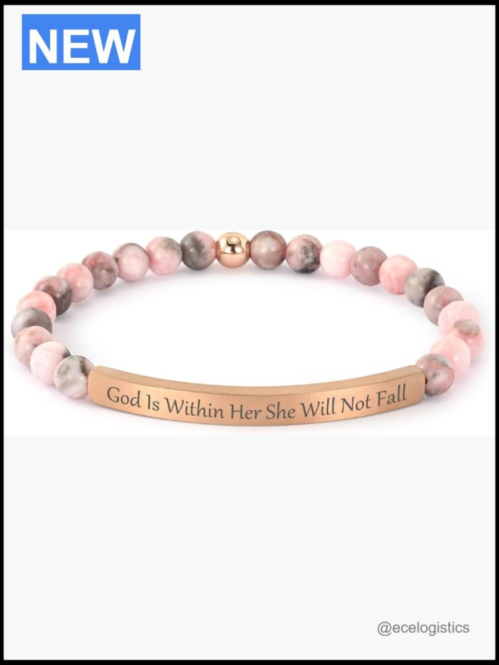 18K Gold Plated Christian Faith Bracelet Inspirational Bible Verse Jewelry